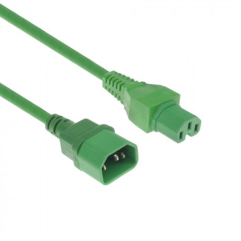 ACT Netzkabel C14 auf C15 Grün 1,5 m (AK5394)
