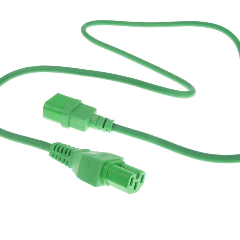 ACT Netzkabel C14 auf C15 Grün 1,5 m (AK5394)