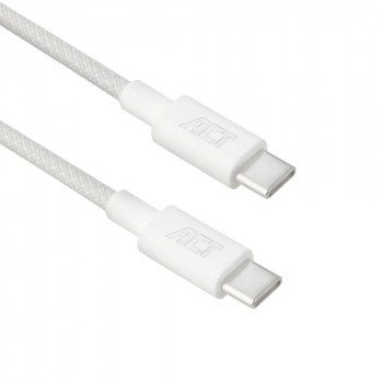 ACT USB 2.0 60W Lade-/Datenkabel USB-C zu USB-C, Weiß, 1 m (AC3080)