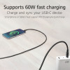 ACT USB 2.0 60W Lade-/Datenkabel USB-C zu USB-C, Schwarz, 2m (AC3083)