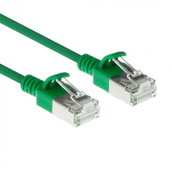 ACT Grünes 3m LSZH S/FTP CAT6A Slimline Patchkabel Snagless mit RJ45-Anschlüssen (DB7703)