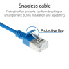 ACT Blau 7m LSZH S/FTP CAT6A Slimline Patchkabel Snagless mit RJ45 Steckern (DB7607)