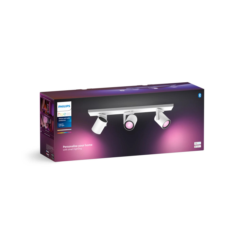 Signify Philips Hue White & Color Ambiance Argenta 3-Spot Deckenleuchte Weiß