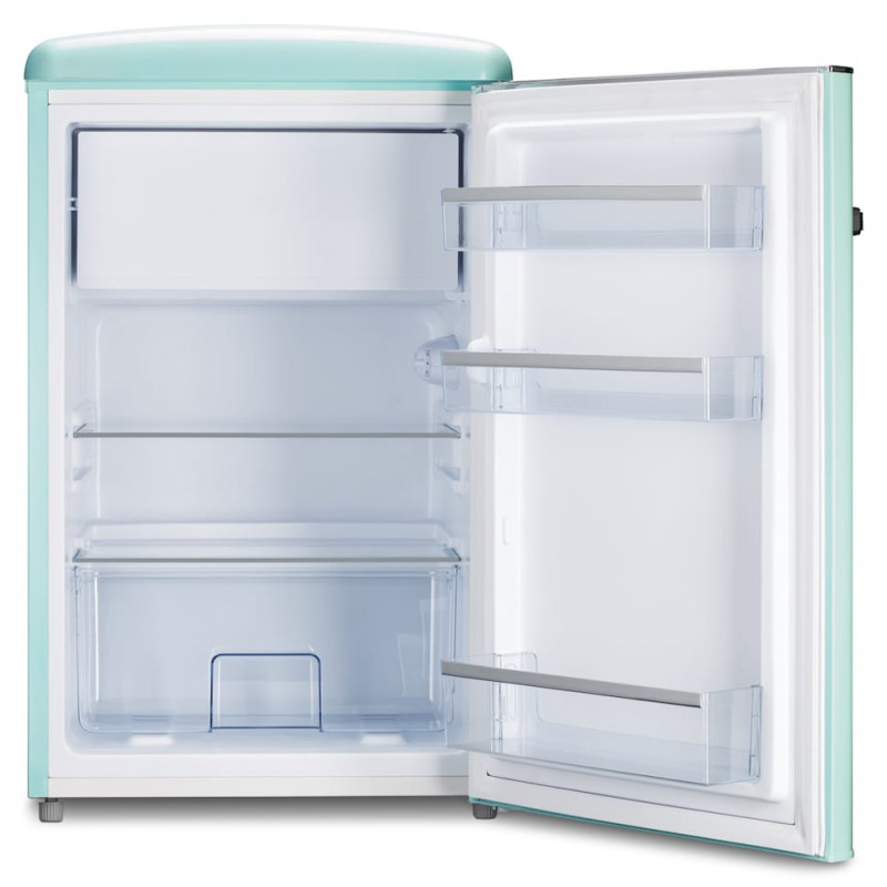 Medion MD37790 Retro-Kühlschrank Türkis, 90L Gesamtvolumen, Energieeffizienzklasse E