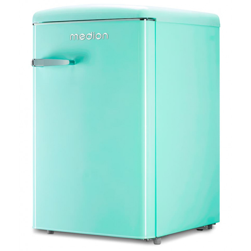 Medion MD37790 Retro-Kühlschrank Türkis, 90L Gesamtvolumen, Energieeffizienzklasse E