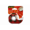 3M Scotch Crystal Clear Klebeband mit Handabroller, 19 mm x 15 m, Transparent, Leicht und Geräuschlos, 1 Rolle 6-1915D