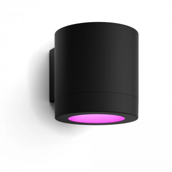 Philips Hue WACA Muscari Wandstrahler rund schwarz