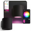 Philips Hue WACA Muscari Wandstrahler rund schwarz