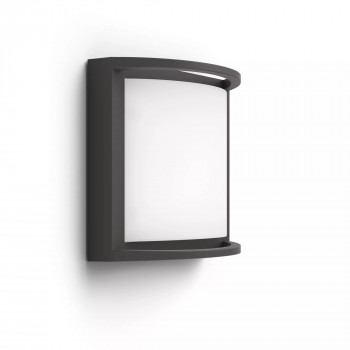 Philips Outdoor Ultra-Effiziente Samondra Wandleuchte 3,8W, 2700 Kelvin Anthrazit