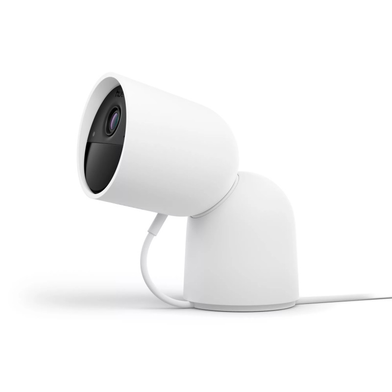 Philips Hue Secure Kabelgebundene Kamera mit Standfuß 2K Videoauflösung Weiß