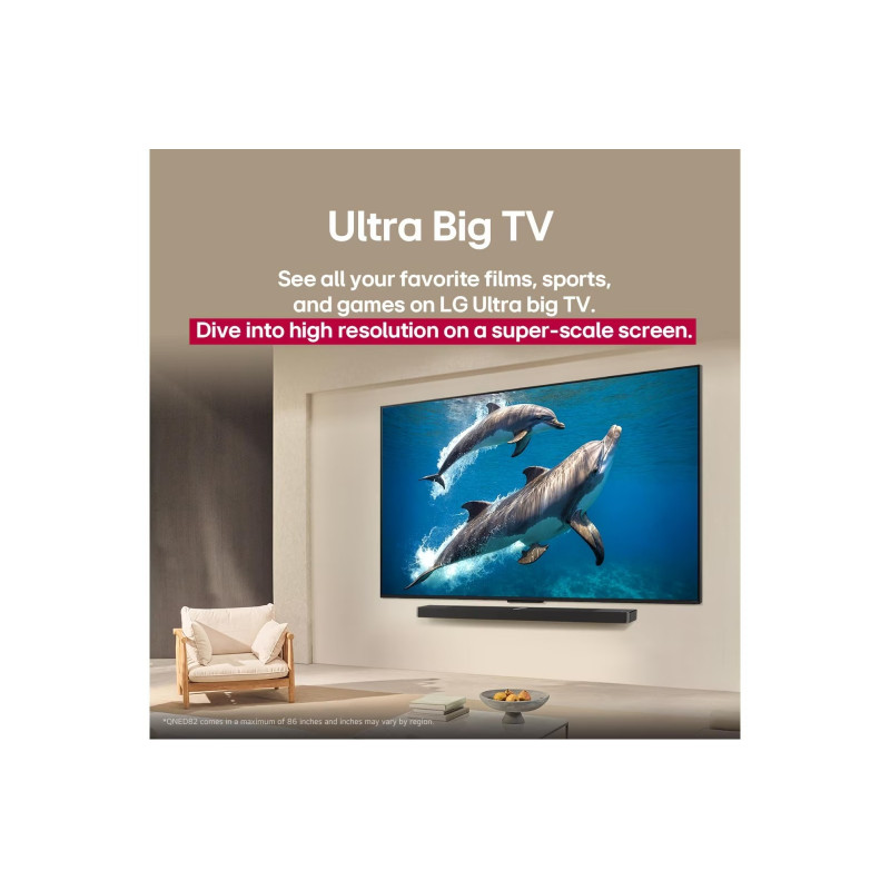 LG 65QNED82A3B 65 Zoll QNED 4K Smart TV mit α7 Gen6 AI Prozessor