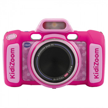 VTech Kidizoom Duo FX Pink Digitalkamera mit Doppelobjektiv, 5MP, 2,4 Zoll Farb-LCD, Spiele, microSD-Steckplatz, USB, 4x AA 80-519954
