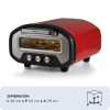 Ariete Pizzaofen DA GENNARO Rot/Edelstahl 2200W für Pizzen bis 30cm