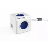 Allocacoc 2402BL/FREUPC Steckdosenleiste 1,5 m 4 AC-Steckdosen Innenbereich Blau, Weiß