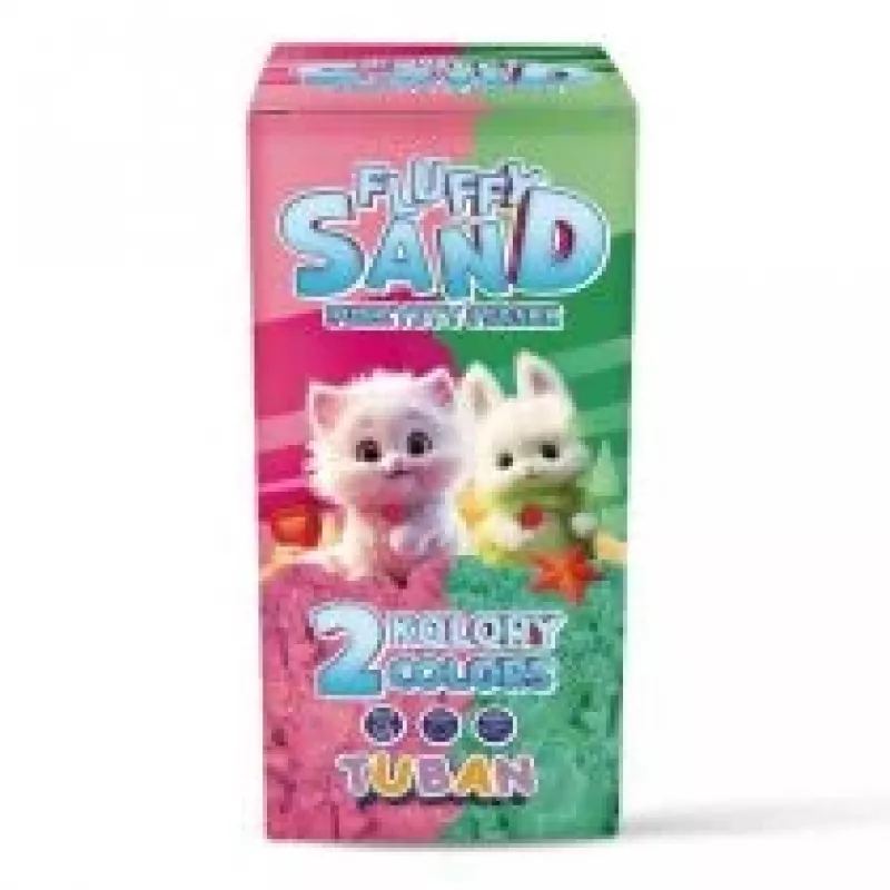 Set Fluffy Sand 2x70g Pink/Grün TUBAN