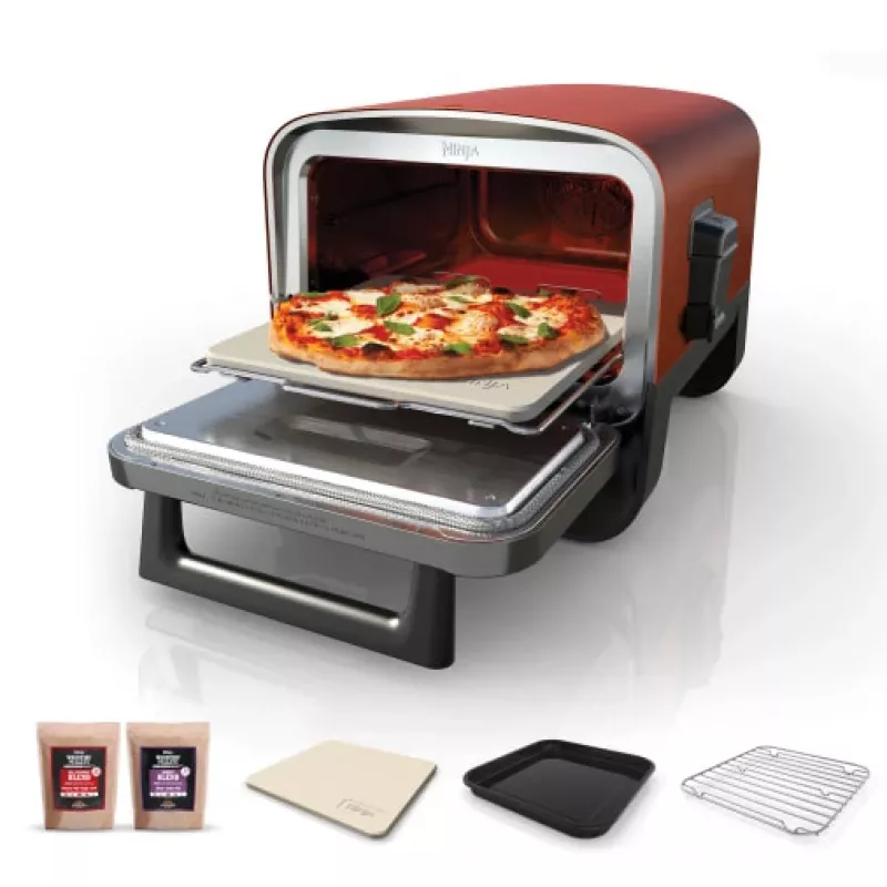Ninja Woodfire OO101EU elektrischer Outdoor-Ofen, Pizzaofen und Smoker, 2.400 W