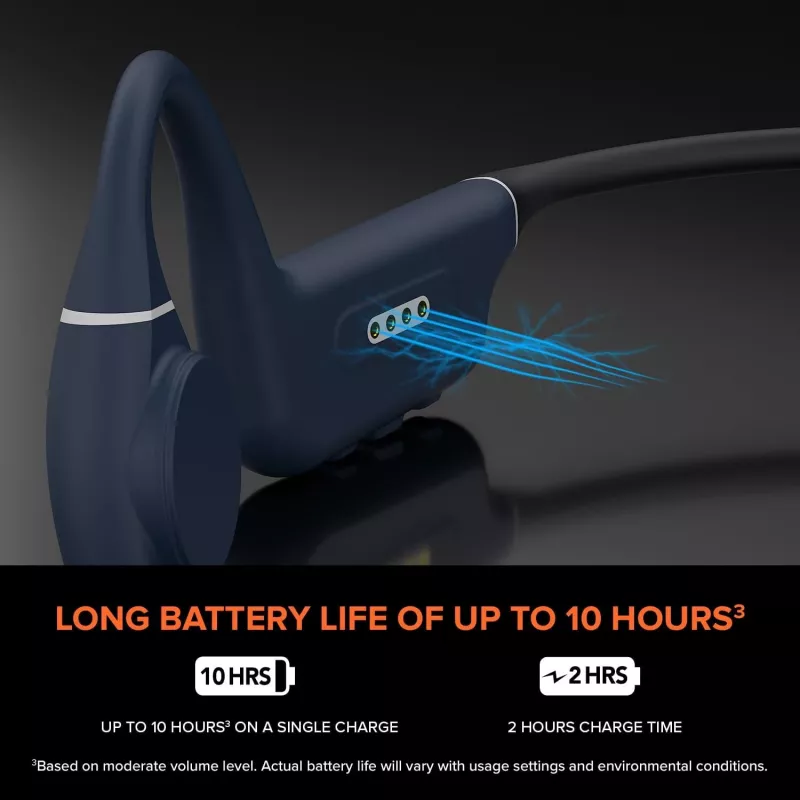 Creative Outlier Free Pro+ kabellose Open-Ear-Kopfhörer, Midnight Blue/Feuerorange
