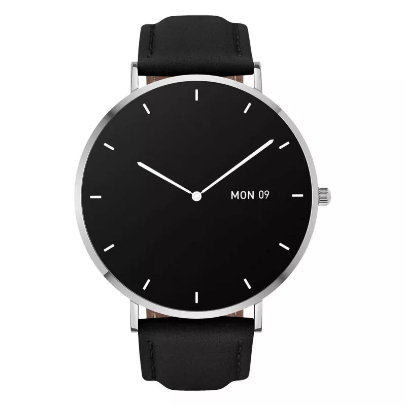 Smartwatch Garett Verona silber-schwarz Leder VERONA_SREB_CZARN_SKOR Garett