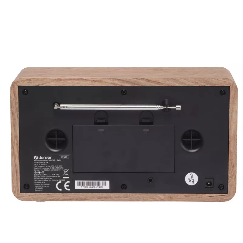 Denver DAB-18LW DAB+/FM Retro-Radio, Bluetooth, Holzoptik hell