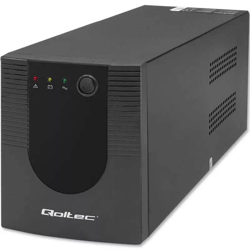 Qoltec Monolith 53775 Line-Interactive USV, 1200 VA (1,2 kVA) / 720 W, AVR, 4 AC-Steckdosen, schwarz