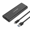 Qoltec 50312 M.2 NVMe SSD-Gehäuse, USB Type-C, schwarz