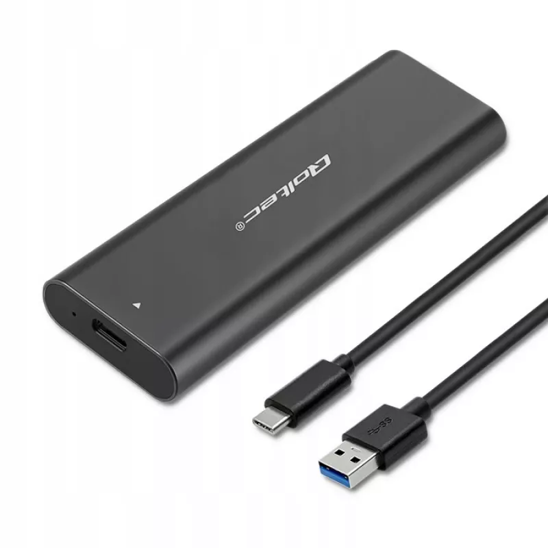 Qoltec 50312 M.2 NVMe SSD-Gehäuse, USB Type-C, schwarz