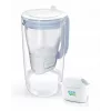 BRITA Glass 1050452 Filterkanne mit 1 MAXTRA PRO Pure Performance Filter, 2,5 l (1,5 l gefiltertes Wasser), Blau/Weiß