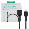 AUKEY CB-CD30 USB-A-auf-USB-C-Kabel 0,9 m, Nylongeflecht, 60W PD, 3A, schwarz