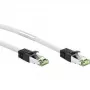 Goobay 55129 CAT-8.1-Patchkabel, S/FTP (PiMF), LSZH halogenfrei, Kupfer AWG 24, 10 m, Weiß