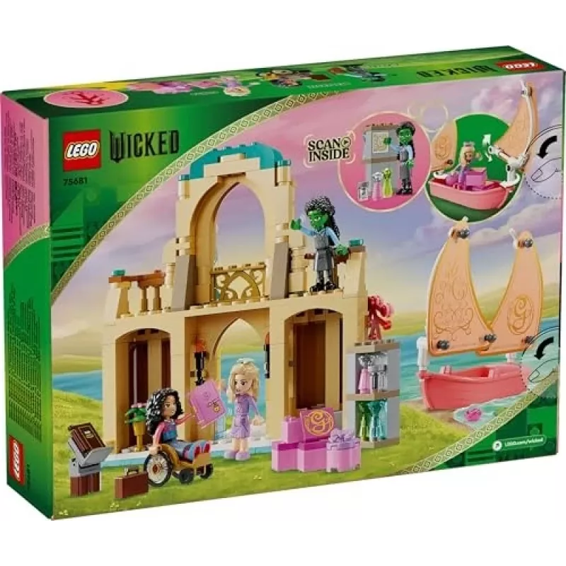 LEGO Bauset 75681 mit Wicked, Glinda, Elphaba, Nessarose und Shiz Universität Minifiguren