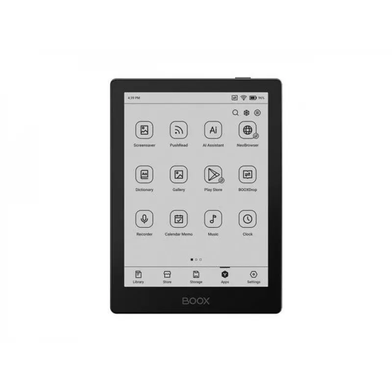 E-Reader Onyx Boox 6 Zoll (15,2 cm) mit 1448×1072 E‑Ink, 32 GB, 2 GB RAM, Android 11, Dual‑Band‑WLAN, Bluetooth 5.0, MicroSD, USB‑C, Schwarz