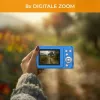 Denver DCA-4811BU Kompakt-Digitalkamera, 5 MP CMOS (48 MP interpoliert), Full-HD-1080p-Video, 2,8-Zoll-LCD, Blau
