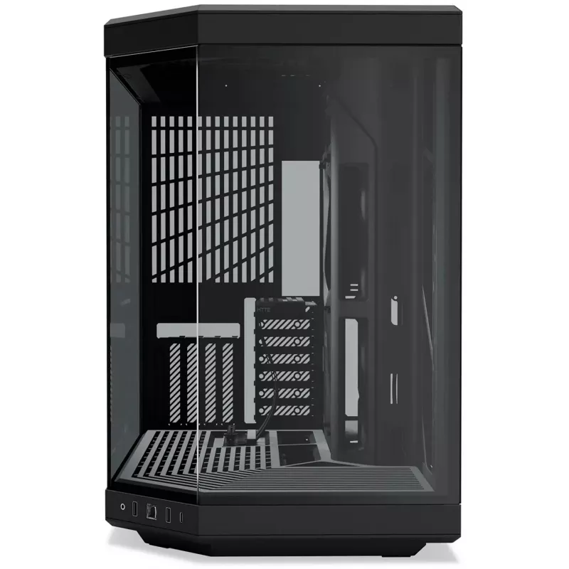HYTE Y70 CS-HYTE-Y70-B Midi-Tower PC-Gehäuse, E-ATX, Hartglas, Pitch Black