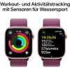 APPLE Watch Series 10 GPS 46mm Roségold Aluminiumgehäuse mit Plum Sport Loop