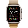 Apple Watch Ultra 2 GPS + Cellular 49mm Natural Titan-Gehäuse mit Tan Alpine Band – Medium (MX4F3FD/A)