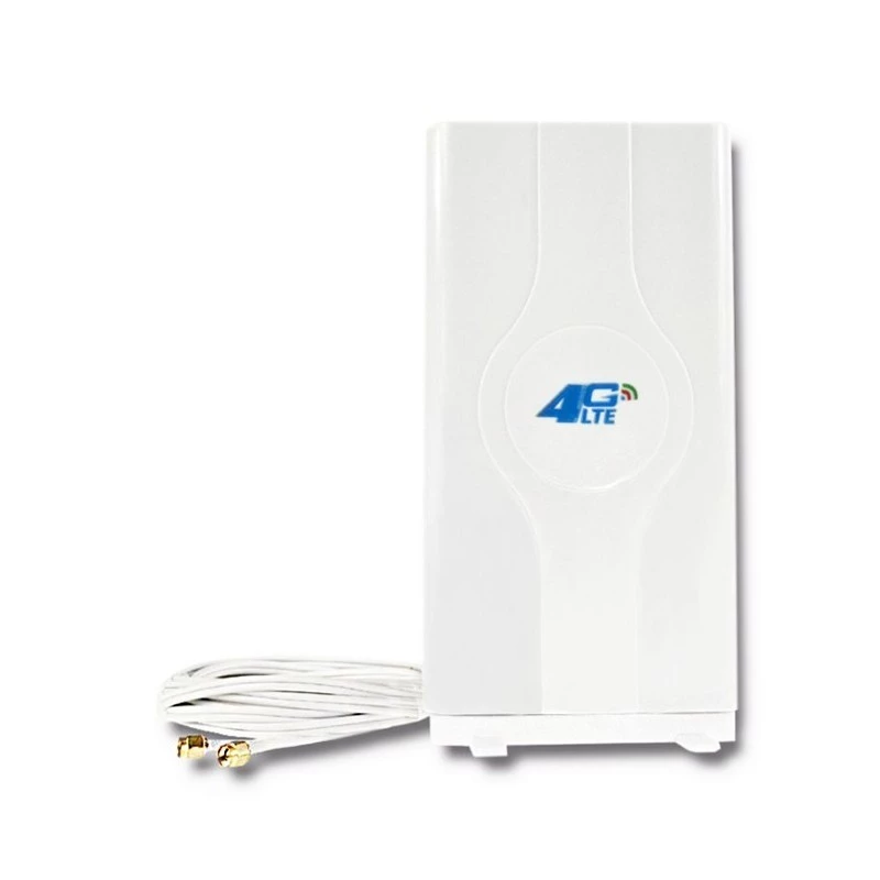 Qoltec 57013 Rundstrahl-4G-LTE-Innenantenne, 2x SMA, 0,6-2,7 GHz, 30 dBi, vertikale Polarisation, 50 Ω, weißes ABS
