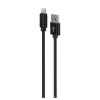 Gembird CCDB-mUSB2B-AMLM-6 USB-A auf Lightning Kabel, Baumwollgeflecht, Metallstecker, USB 2.0, 1,8 m, Schwarz