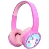 Denver BTH-106P Kinder-Over-Ear-Kopfhörer, kabelgebunden und kabellos (Bluetooth), Pink