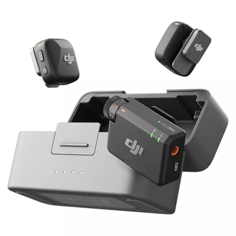 DJI Mic Mini (2 TX + 1 RX + Ladecase) Drahtloses Mikrofon-Kit - Dunkelgrau