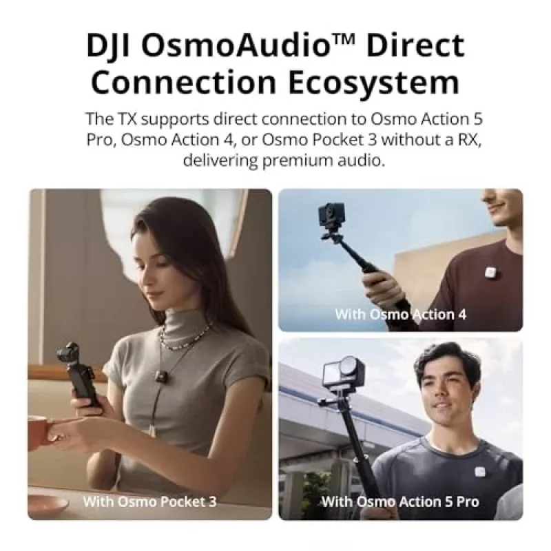 DJI Mic Mini (2 TX + 1 RX + Ladecase) Drahtloses Mikrofon-Kit - Dunkelgrau