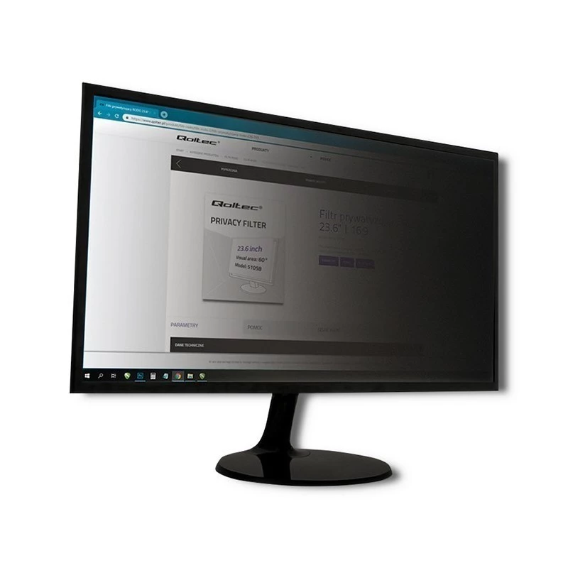 Qoltec 51052 DSGVO-Blickschutzfilter für 15,6-Zoll-Notebooks (39,6 cm), 16:9, 345,4 x 194,3 mm