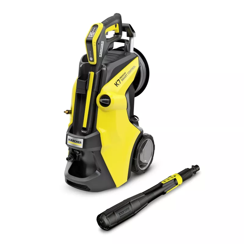 Kärcher K 7 Premium Smart Control Flex Hochdruckreiniger 180 bar, 600 l/h, 3000 W, 10 m Schlauch, Bluetooth, LCD, gelb/schwarz (1.317-360.0)
