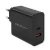 Qoltec 52381 Super Quick PD-Ladegerät | 1xUSB-C | 1xUSB | 90W | 5-20V | 2,4-4,35A | Schwarz