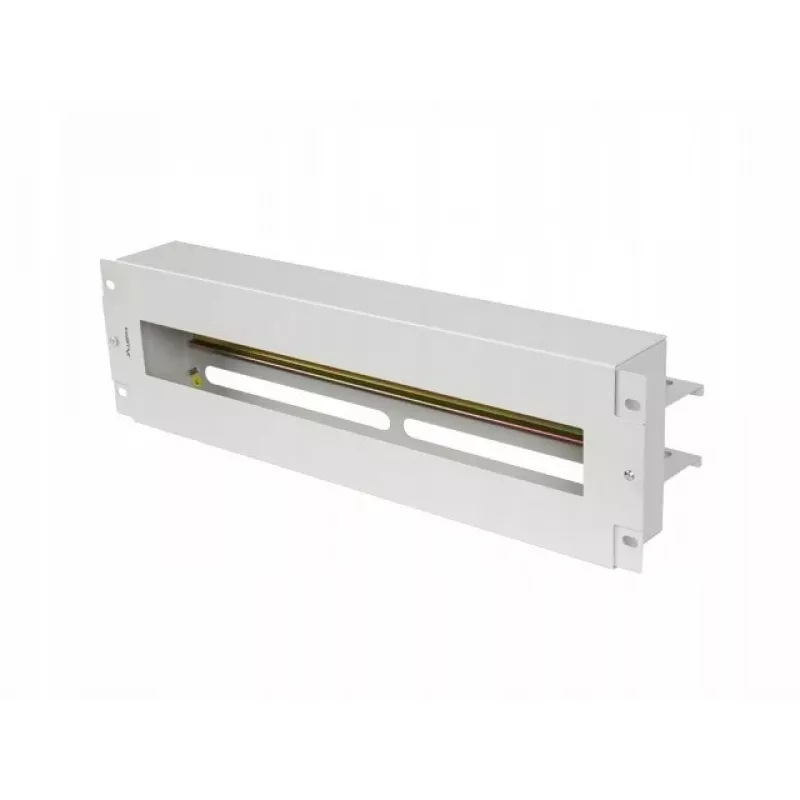 Lanberg AK-VDP103-S 19-Zoll 3U Spannungsverteilerpanel mit DIN TS-35 Schiene, Grau
