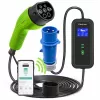 Qoltec Mobile EV Car Charger Adjustable 2in1 Type2 | 7kW | 230V | CEE 3 PIN | Wi-fi| LCD | Portable | Wallbox | 5m