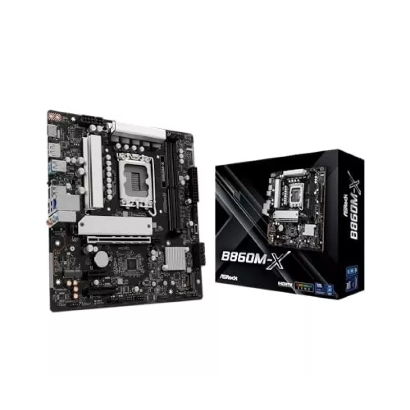 ASRock B860M-X Mainboard, Intel B860, LGA 1851, Micro-ATX, DDR5