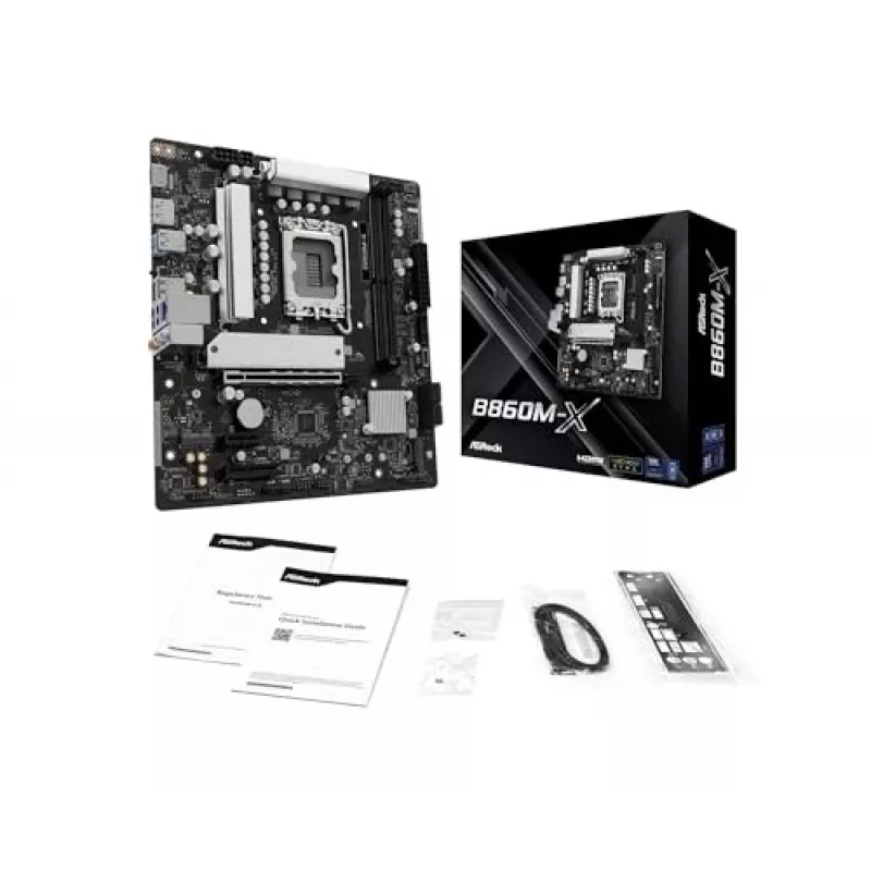 ASRock B860M-X Mainboard, Intel B860, LGA 1851, Micro-ATX, DDR5