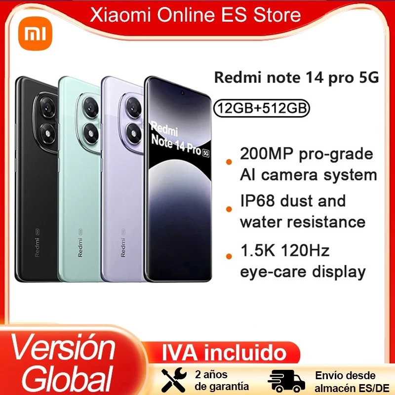 Xiaomi Redmi Note 14 Pro 5G 16,9 cm (6.67) Dual SIM USB Typ-C 12/512 GB 5110 mAh Schwarz