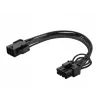 Savio AK-49 PCIe 6-Pin auf 8-Pin (6+2) Stromkabel, 0,15 m, Schwarz
