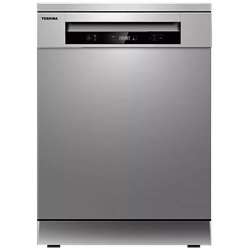 Toshiba DW-14F5EE(S)-PL freistehender Geschirrspüler, 60 cm, 14 Maßgedecke, Silber